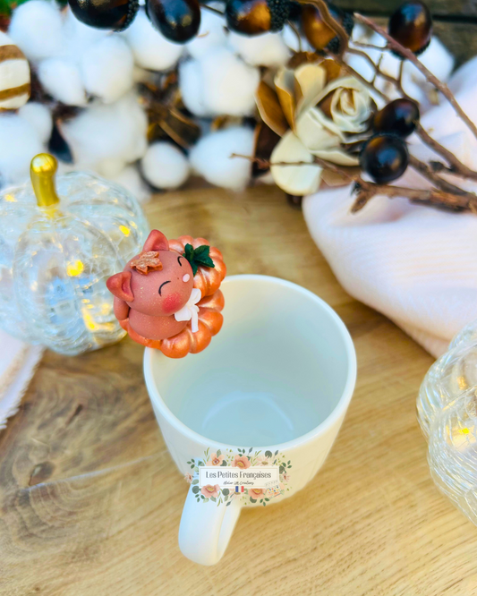 Le Petit Chat d'Automne - Tasse/Mug Automne - Sculpture d'Art Unique