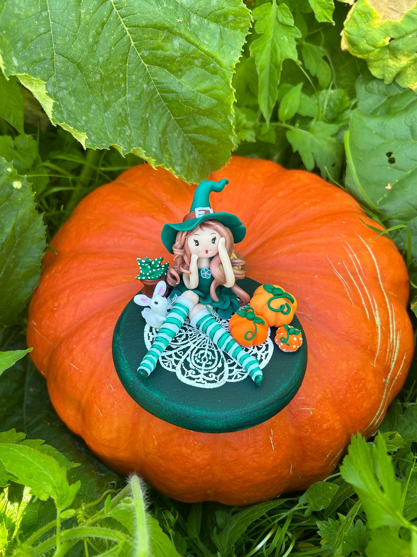 Harmonie - Sorcière des Plantes Magiques - Sculpture d'Art Unique