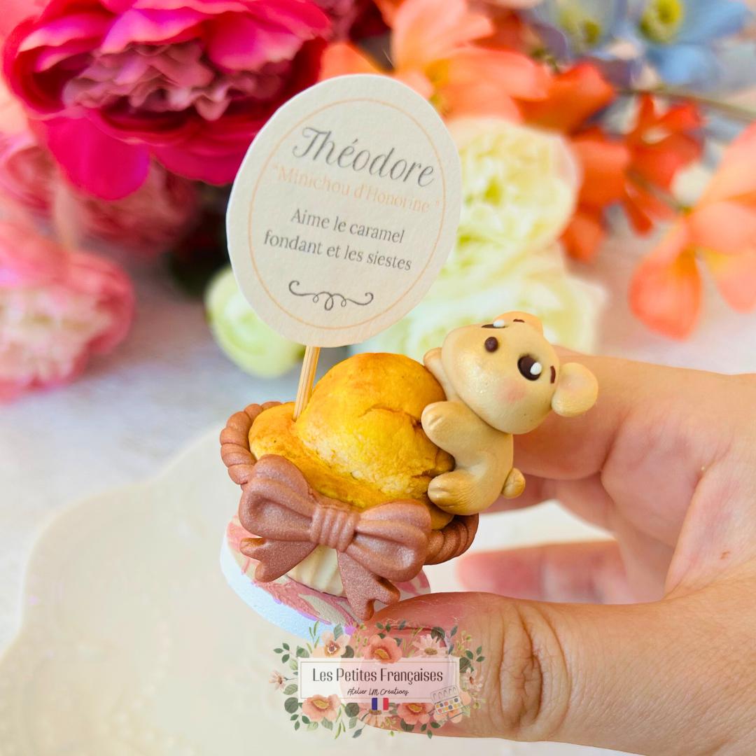 Théodore - Petit Ourson Caramel - Sculpture d'Art Unique