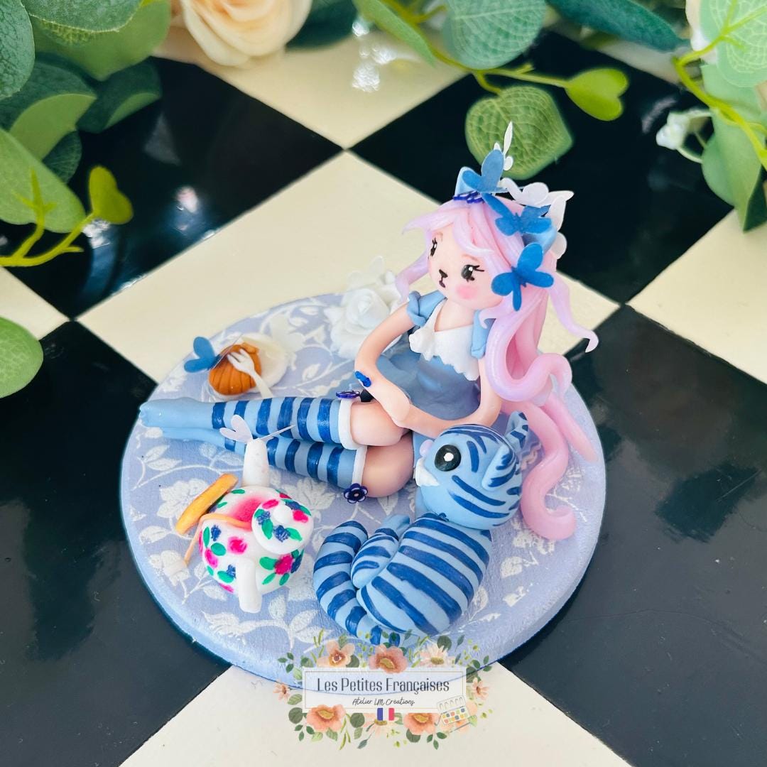 Le Chat du Cheshire - Alice au Pays des Merveilles - Sculpture d'Art Unique