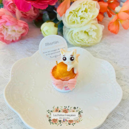 Martin - Petit Chat Blanc - Sculpture d'Art Unique