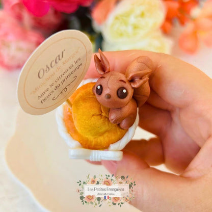 Oscar - Petit Écureuil Roux - Sculpture d'Art Unique