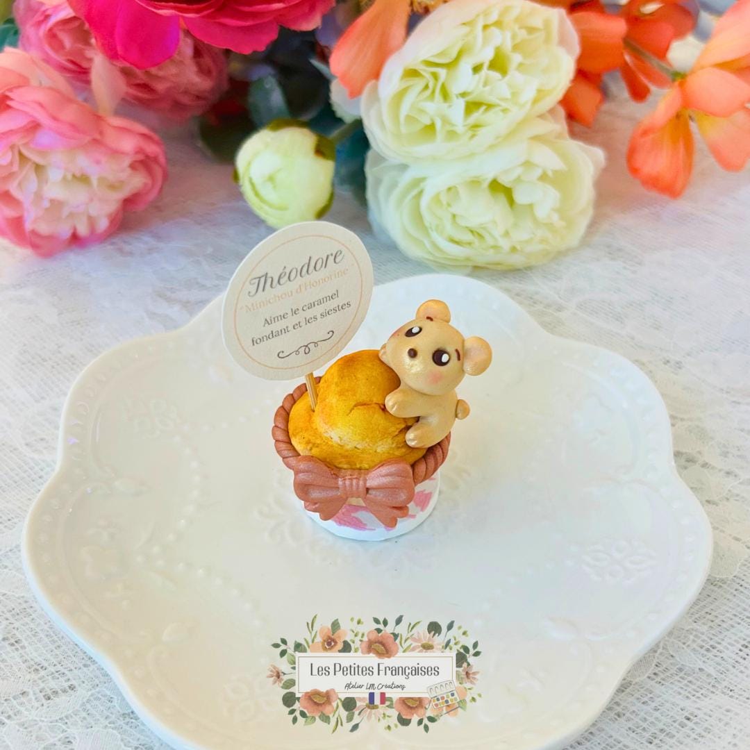 Théodore - Petit Ourson Caramel  - Sculpture d'Art Unique