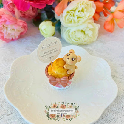 Théodore - Petit Ourson Caramel  - Sculpture d'Art Unique