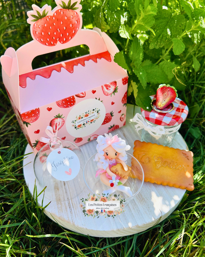 Coffret Cadeau Joséphine – Sculpture d'Art Unique sous Cloche - Biscuit & Porte-Clé