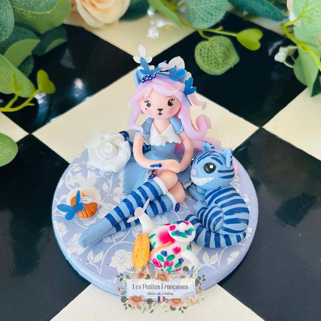 Le Chat du Cheshire - Alice au Pays des Merveilles - Sculpture d'Art Unique