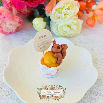 Oscar - Petit Écureuil Roux - Sculpture d'Art Unique