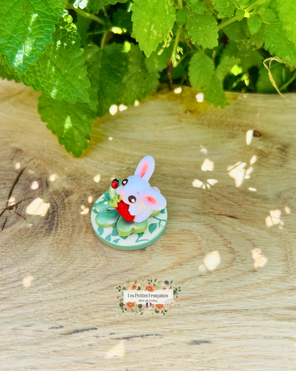 Emile - Lapin Trèfle Porte-Bonheur - Sculpture d'Art Unique