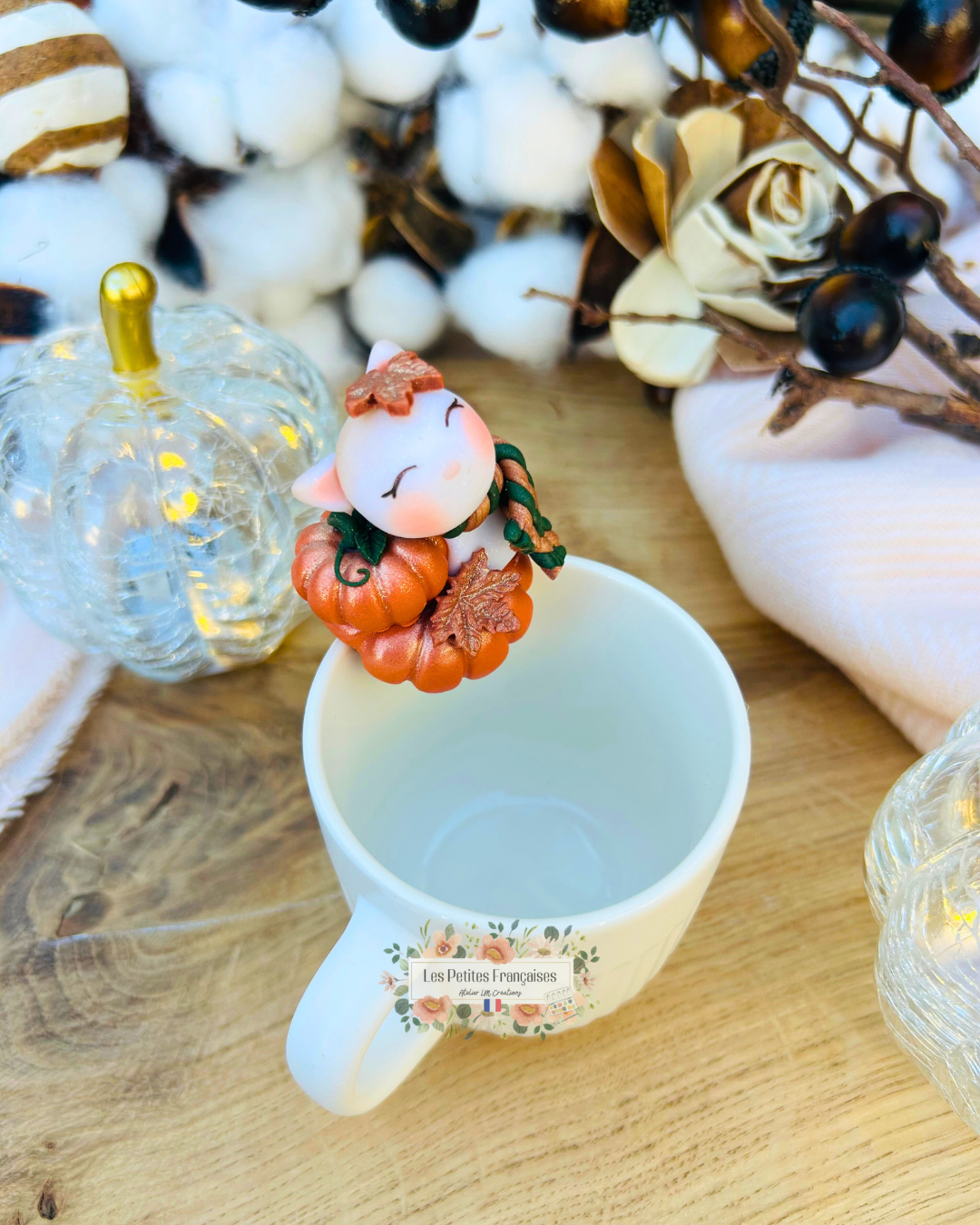 Le Petit Chat d'Automne - Tasse/Mug Automne - Sculpture d'Art Unique