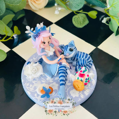 Le Chat du Cheshire - Alice au Pays des Merveilles - Sculpture d'Art Unique