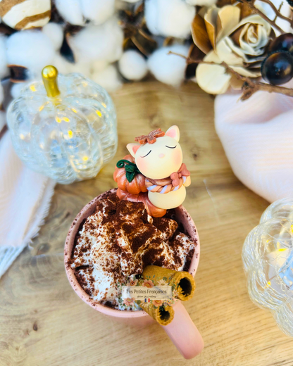 Le Petit Chat d'Automne - Tasse/Mug Automne - Sculpture d'Art Unique