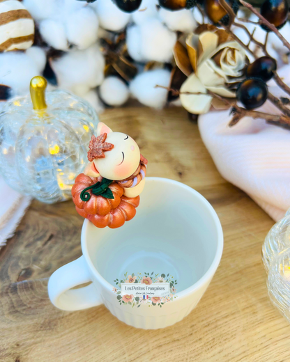 Le Petit Chat d'Automne - Tasse/Mug Automne - Sculpture d'Art Unique
