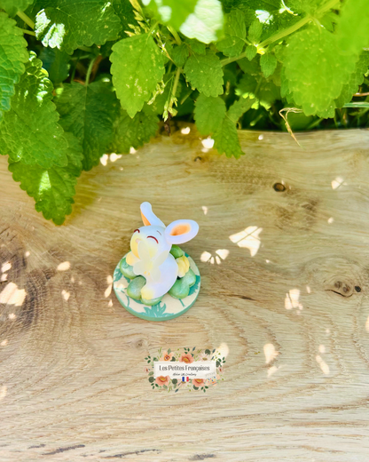Ninon - Lapin Trèfle Porte-Bonheur - Sculpture d'Art Unique