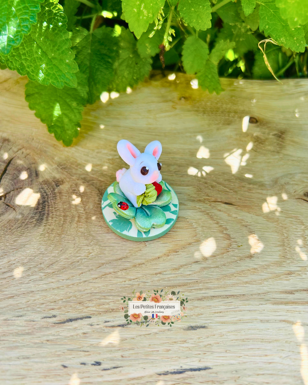 Emile - Lapin Trèfle Porte-Bonheur - Sculpture d'Art Unique