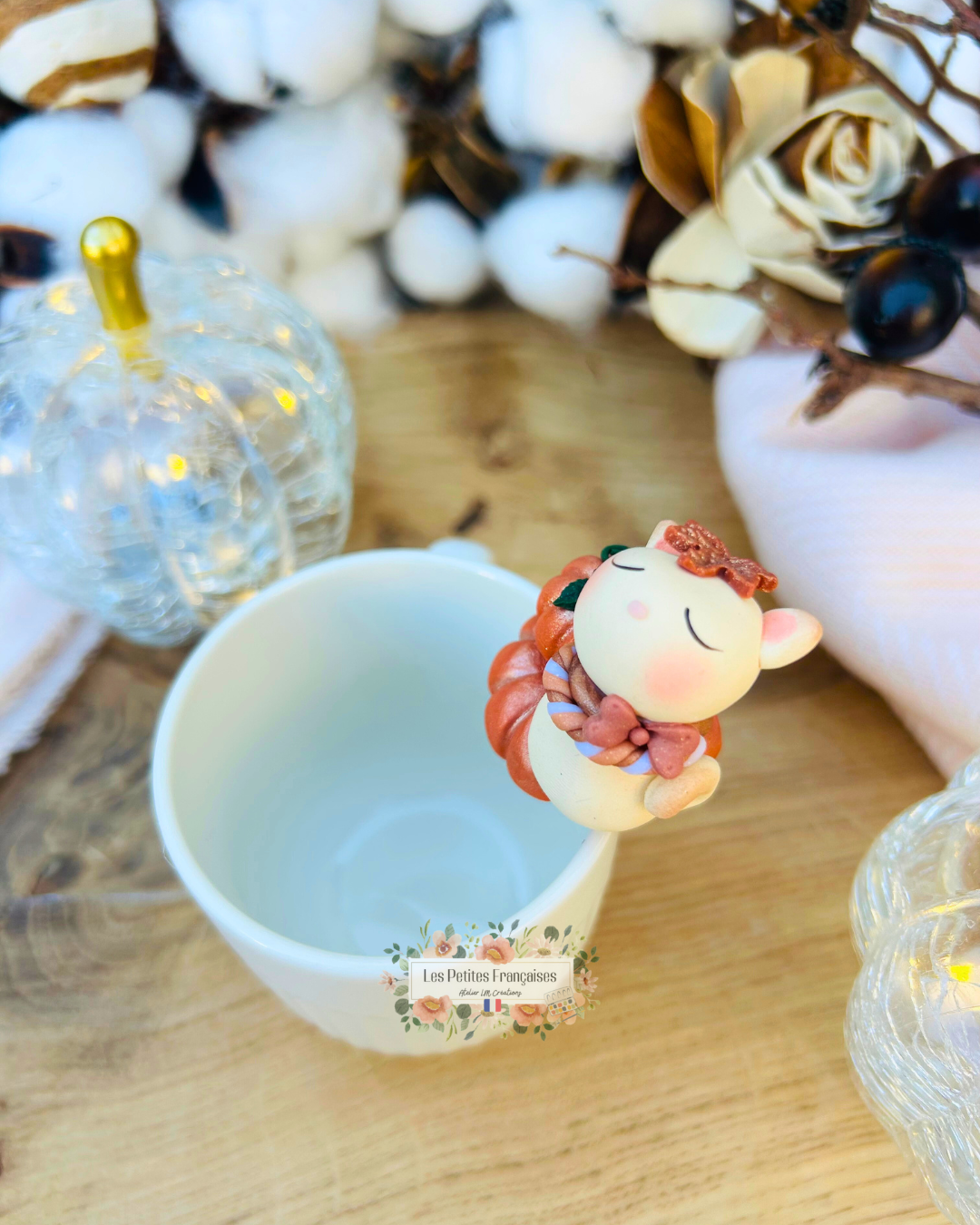 Le Petit Chat d'Automne - Tasse/Mug Automne - Sculpture d'Art Unique