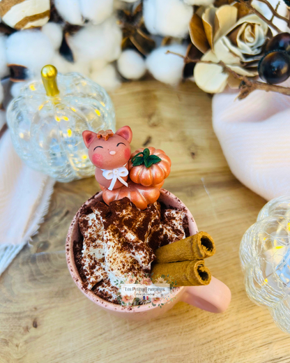 Le Petit Chat d'Automne - Tasse/Mug Automne - Sculpture d'Art Unique