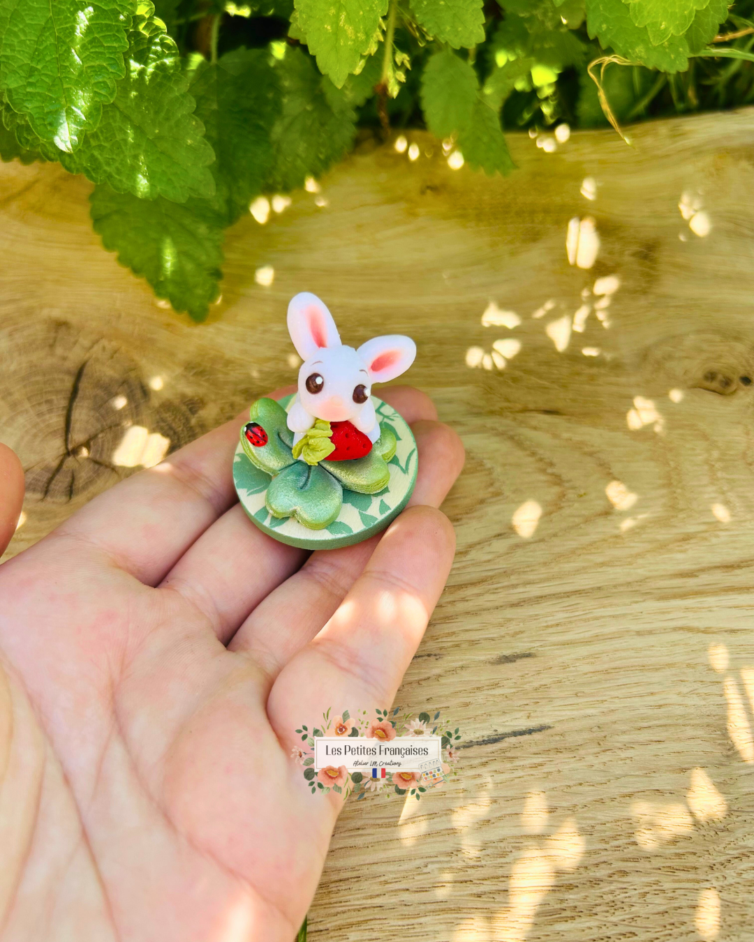 Emile - Lapin Trèfle Porte-Bonheur - Sculpture d'Art Unique