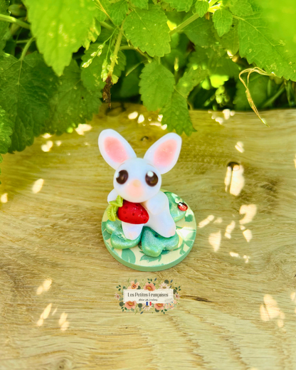 Victor - Lapin Trèfle Porte-Bonheur - Sculpture d'Art Unique