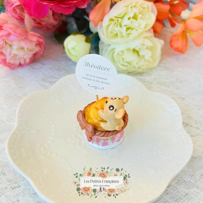 Théodore - Petit Ourson Caramel  - Sculpture d'Art Unique