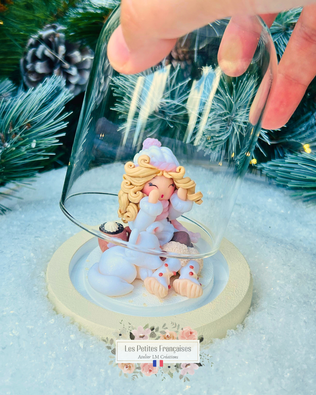 Rosalie - Poupée et son Husky - Sculpture d'Art Unique