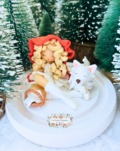 Le Petit Chaperon Rouge - Sculpture d'Art Unique