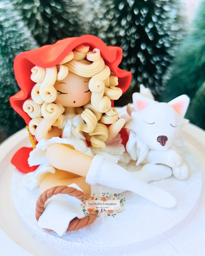 Le Petit Chaperon Rouge - Sculpture d'Art Unique