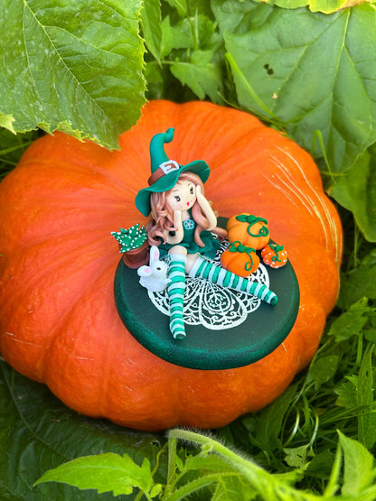 Harmonie - Sorcière des Plantes Magiques - Sculpture d'Art Unique