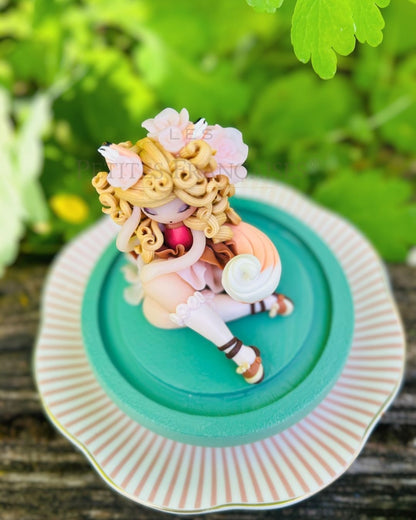 Poupée artisanale Adrienne renarde figurine de collection fait main France, marronnier lapins roux automne matin, cadeau Noel automne femme original, pièce unique 2/4, artisanat français Les Petites Françaises