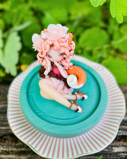 Poupée artisanale Astrid renarde figurine de collection fait main France, foret mousse doree renards automne, cadeau Noel automne femme original, pièce unique 1/4, artisanat français Les Petites Françaises