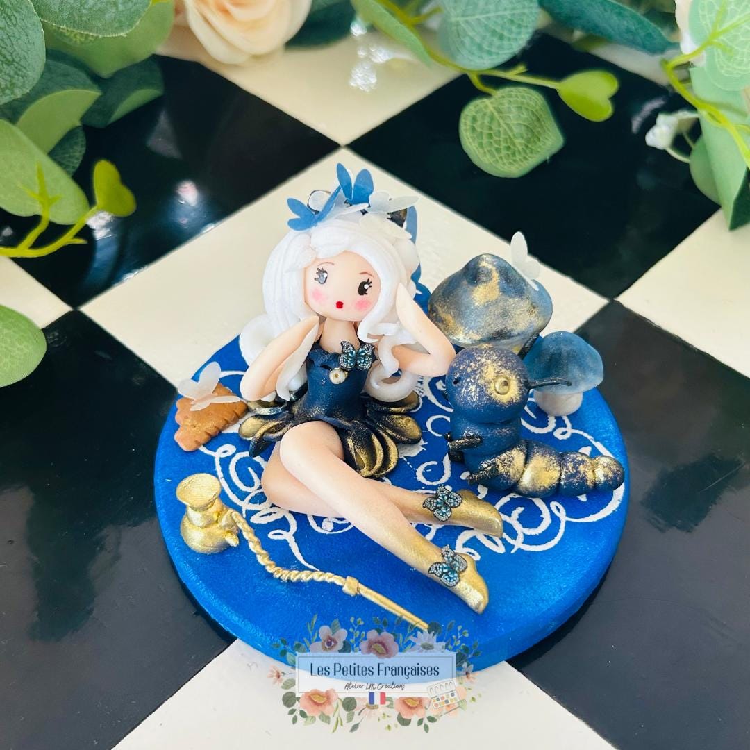 Le Ver à Soie - Alice au Pays des Merveilles - Sculpture d'Art Unique