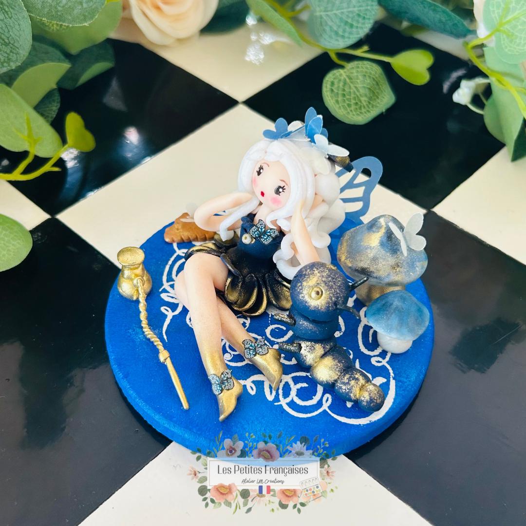 Le Ver à Soie - Alice au Pays des Merveilles - Sculpture d'Art Unique