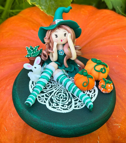 Harmonie - Sorcière des Plantes Magiques - Sculpture d'Art Unique