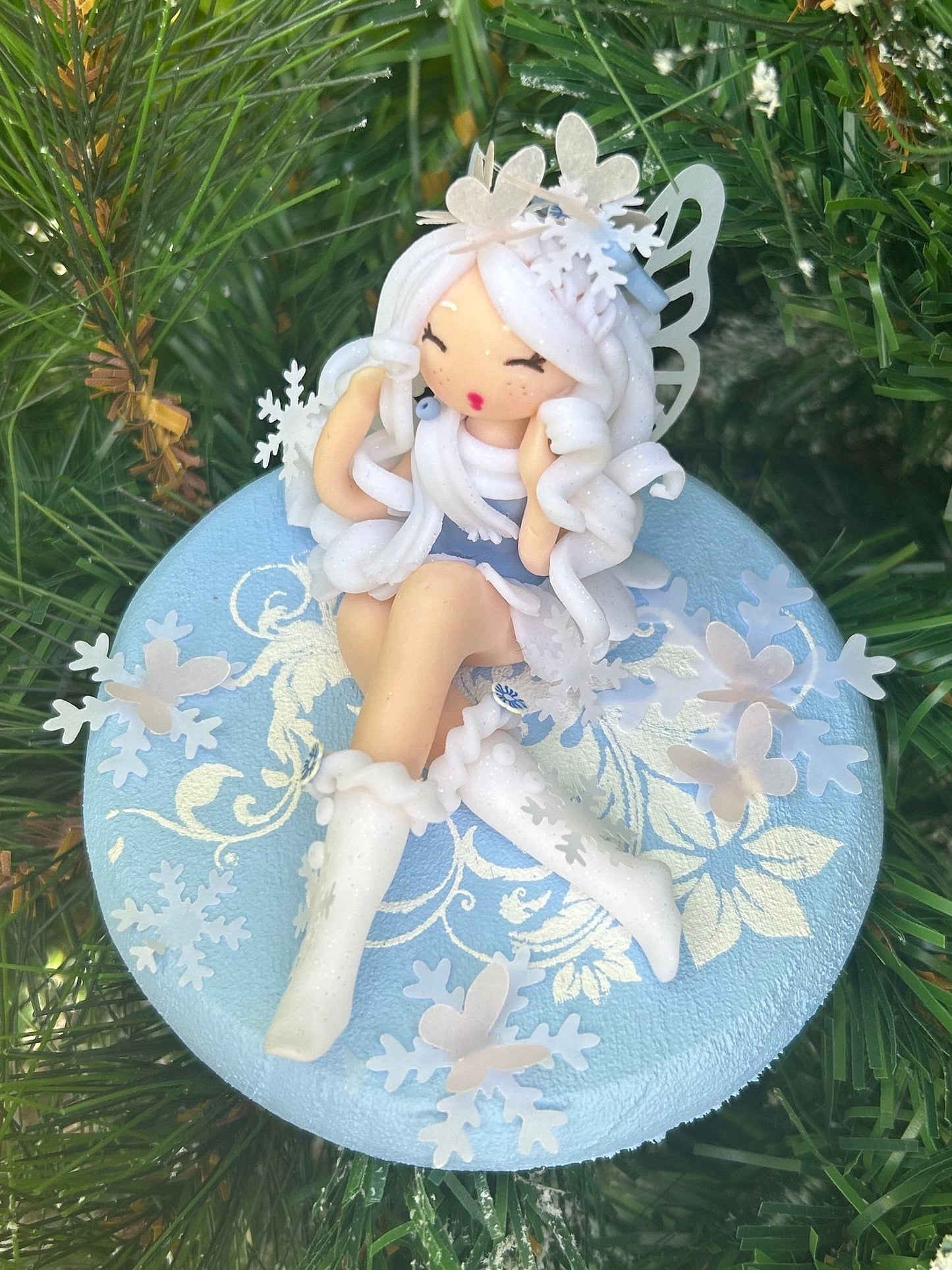 Bianca - Fée de l'Hiver - Sculpture d'Art Unique