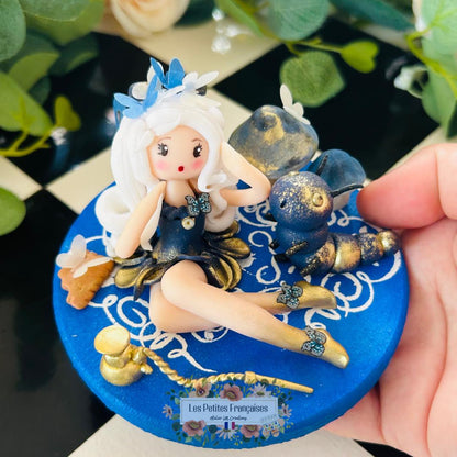 Le Ver à Soie - Alice au Pays des Merveilles - Sculpture d'Art Unique