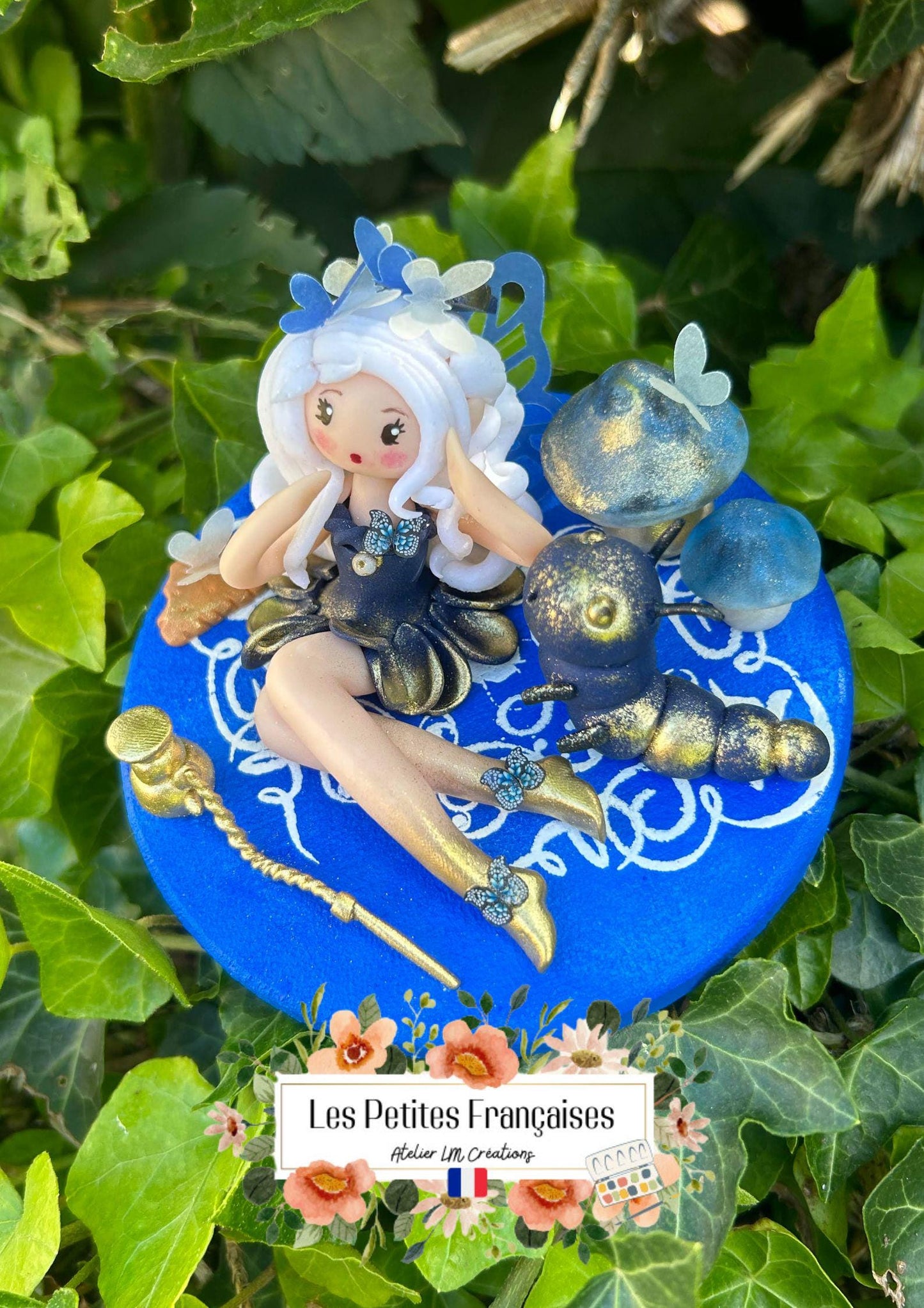 Le Ver à Soie - Alice au Pays des Merveilles - Sculpture d'Art Unique