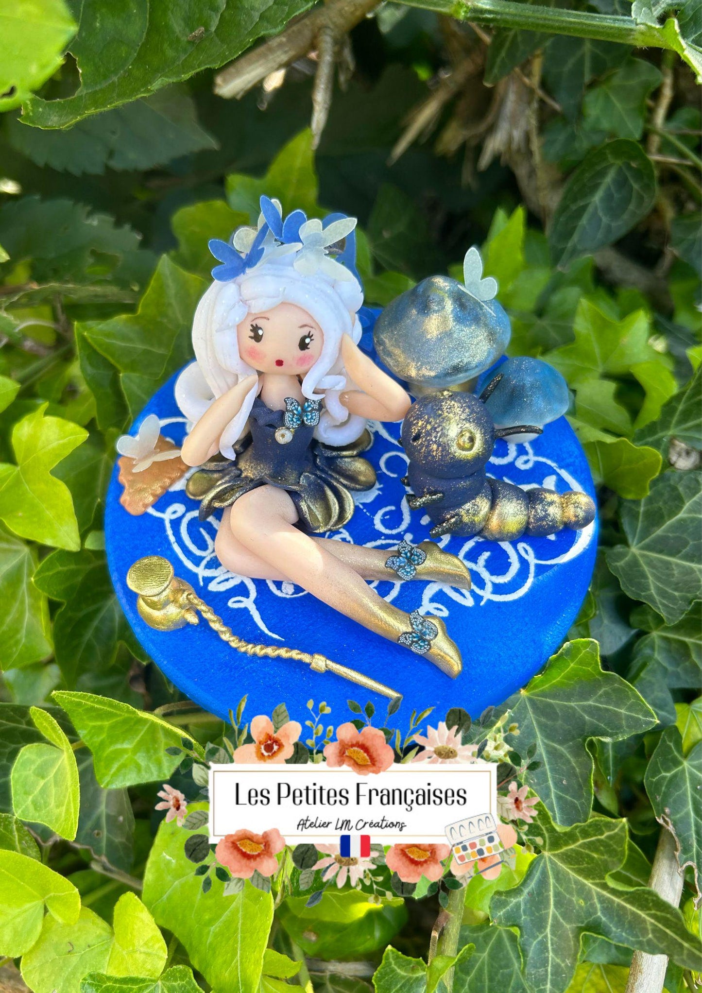 Le Ver à Soie - Alice au Pays des Merveilles - Sculpture d'Art Unique